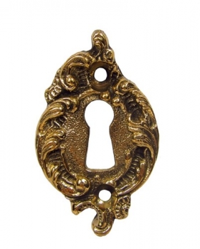 Schlossrosette Messing Jugendstil mit  BB Lochung