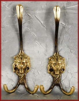 2 Stck. Löwenkopf Jugendstil  Garderobenhaken WK-49