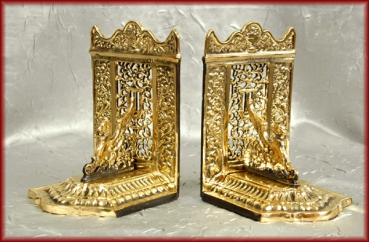 2 -er Set Jugendstil Buchstützen  P-241