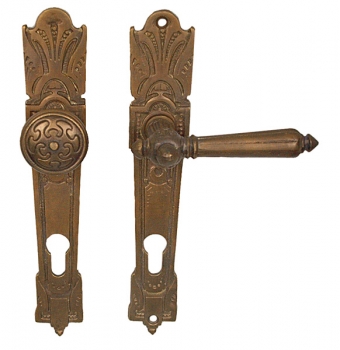Türklinke für antike Haustür Bronze Jugendstil Art Deco K-48