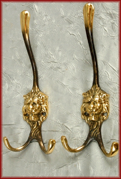 2 Stck. Löwenkopf Jugendstil  Garderobenhaken WK-49