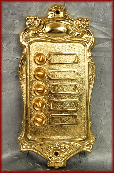 KLINGEL JUGENDSTIL für 5 Haushalte  KL-79