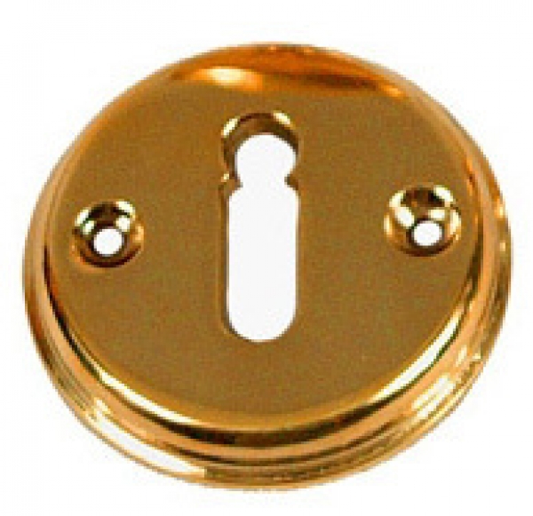 Schlossrosette Messing Artdeco mit Pz oder BB Lochung
