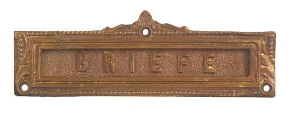 Gründerzeit Briefeinwurf -Briefklappe P-78